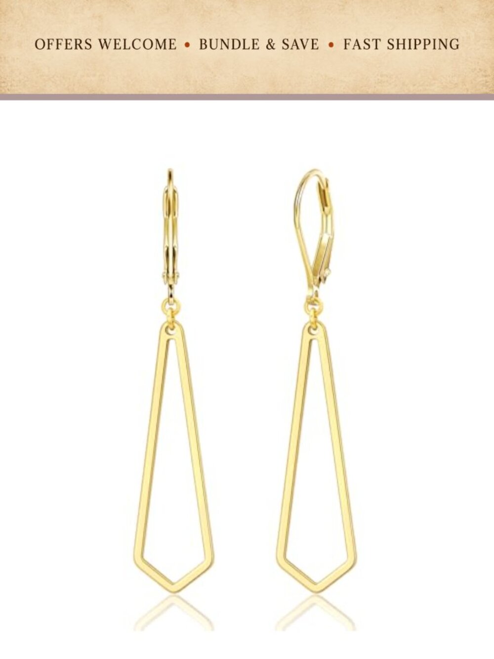 Geometric Bar Dangle Drop Earrings for Women